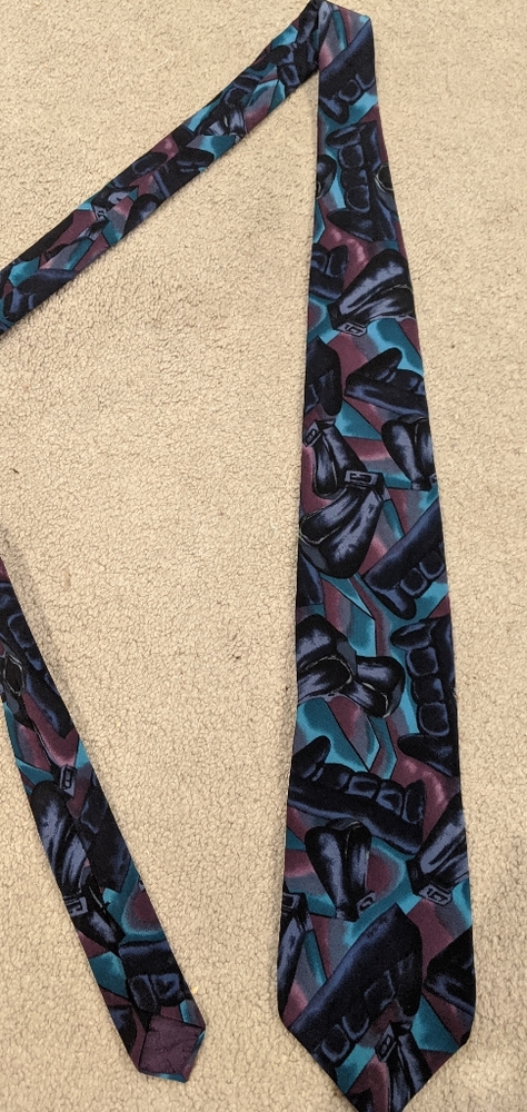 Vintage blue & purple tie